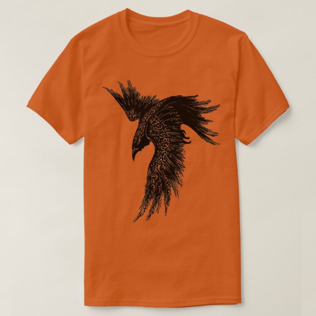 T-shirt Crow Raven Kattegat Accessoires viking pour Viking (Design devant)