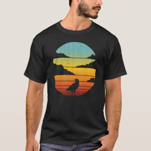 T-shirt Crow Retro Vintage 60s les années 70 Sunset Bird A