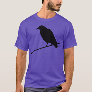 T-shirt Crow sur fil de téléphone