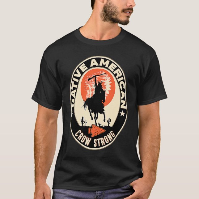 T-shirt crow Tribe Amérindien Fière Respect St (Devant)
