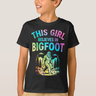 T-shirt Croyante bigfoot filles teinture sasquatch cryptid