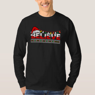 T-shirt Croyez Au Père Noël Avec Le Chapeau Du Père Noël É