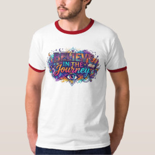 T-shirt Croyez au Voyage. –Multi-Color Inspirant