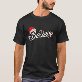 T-shirt Croyez Chemise Santa Hat Elf Rudolph Candy Merry C