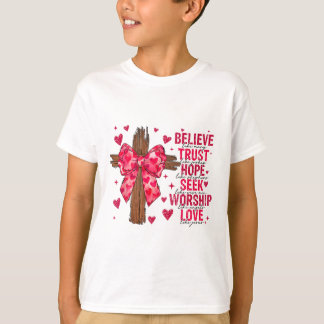 T-shirt Croyez Comme Mary Confiance Comme Joseph Coquette 