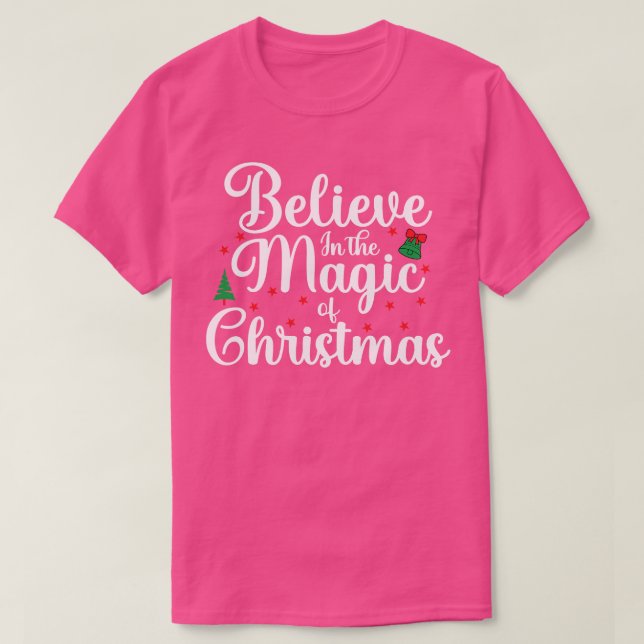 T-shirt Croyez En La Magie De Noël Mignons Noël (Design devant)