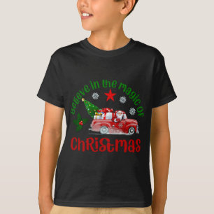 T-shirt Croyez en la magie de Noël, Père Noël en rouge