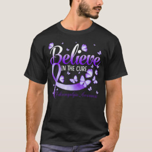 T-shirt Croyez En Le Bouton De Sensibilisation À La Fibrom