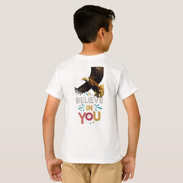 T-shirt Croyez en vous" Majestic Eagle design (Dos entier)