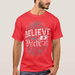 T-shirt Croyez En Witchcraft Vintage Distressed Witch Cor