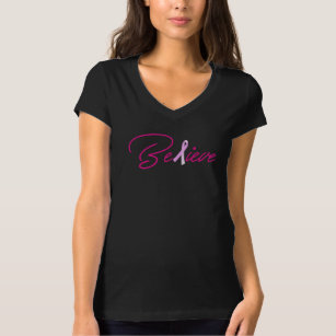 T-shirt Croyez la chemise de conscience de cancer du sein