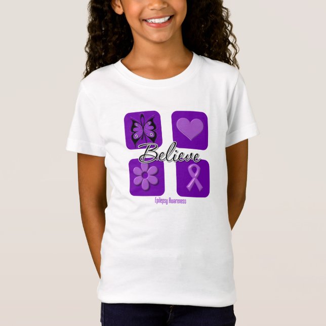 T-Shirt Croyez la conscience d'épilepsie d'inspirations (Devant)