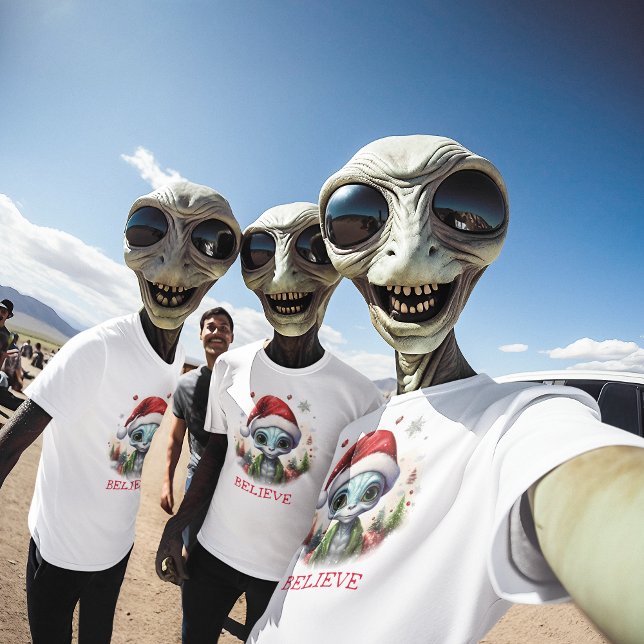 T-shirt Croyez l'Alien de Noël (Créateur téléchargé)