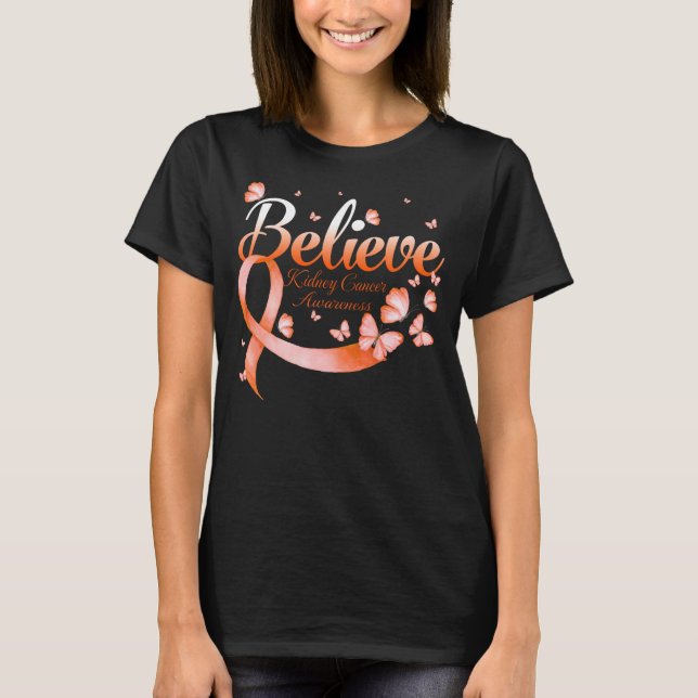 T-shirt Croyez le papillon CANCER KIDNEY (Devant)