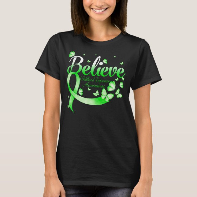 T-shirt Croyez le papillon de la dépression de l'enfance (Devant)