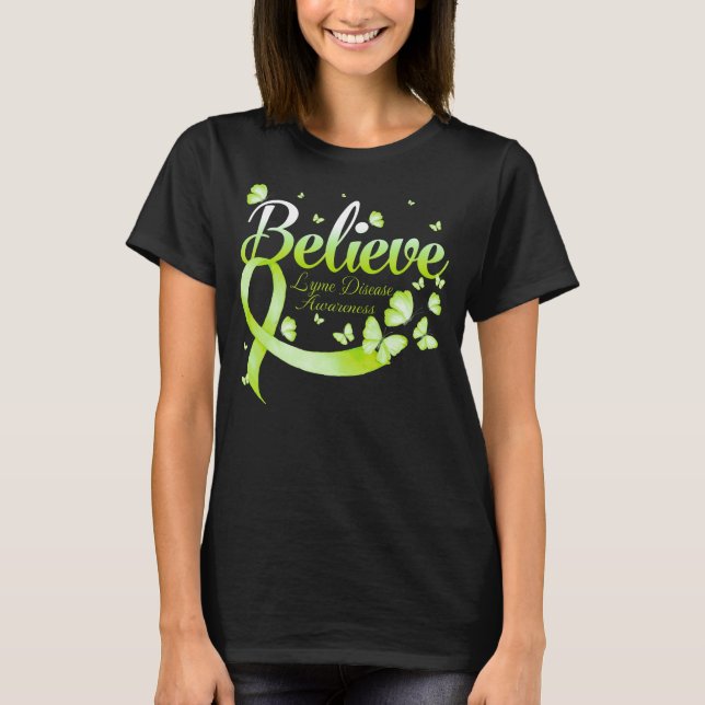 T-shirt Croyez le papillon LYME MALADIE (Devant)