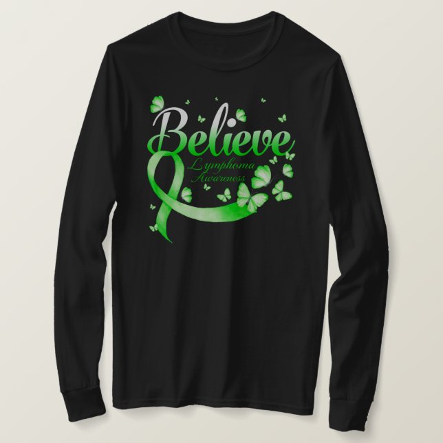 T-shirt Croyez le papillon LYMPHOMA (Design devant)