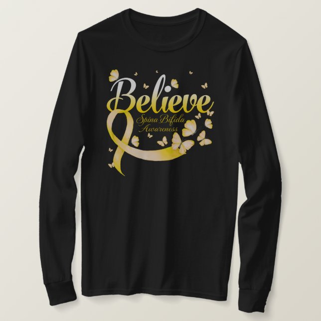 T-shirt Croyez le papillon SPINA BIFIDA (Design devant)