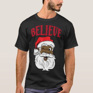 T-shirt Croyez le Père Noël afro-américain