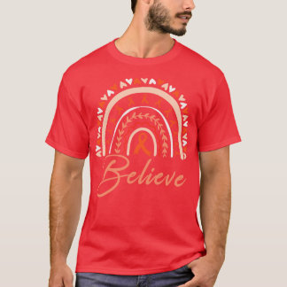 T-shirt Croyez Rainbow Leukemia MS Sensibilisation Orange