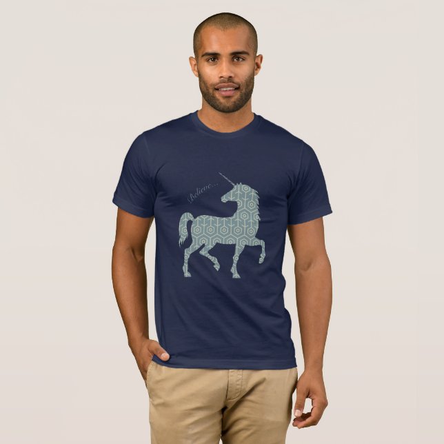 T-shirt Croyez Unicorn Imaginaire Magical Horse Clipart (Devant entier)
