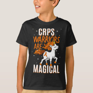 T-shirt Crps Warrior Magique Unicorne Orange Ribbon Causal