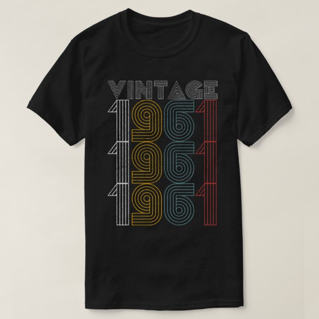 T-shirt Cru 1961 cinquante-huitième cadeaux d'anniversaire (Design devant)