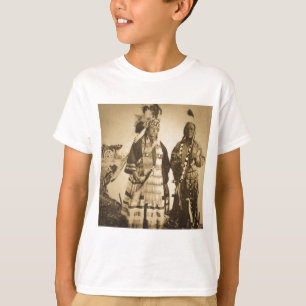 T-shirt Cru Blackfoot de chef et de guerrier d'Indiens
