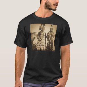 T-shirt Cru Blackfoot de chef et de guerrier d'Indiens