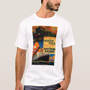 T-shirt Cru blanc PosterEurope de SR d'étoile