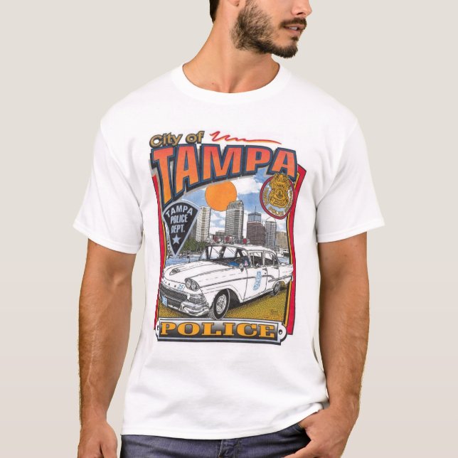 T-shirt Cru de Département de Police de Tampa (Devant)