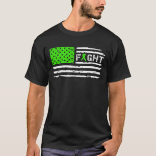 T-shirt Cru de drapeau américain de Cancer de lymphome de