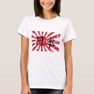 T-shirt Cru de drapeau de kanji du Japon