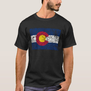 T-shirt Cru de drapeau d'état du Colorado