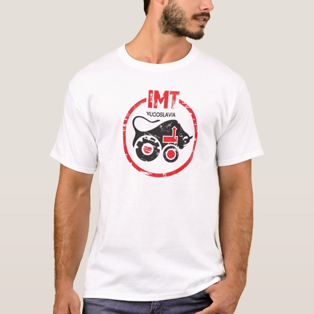 T-shirt Cru de la Yougoslavie de tracteur d'IMT (Devant)