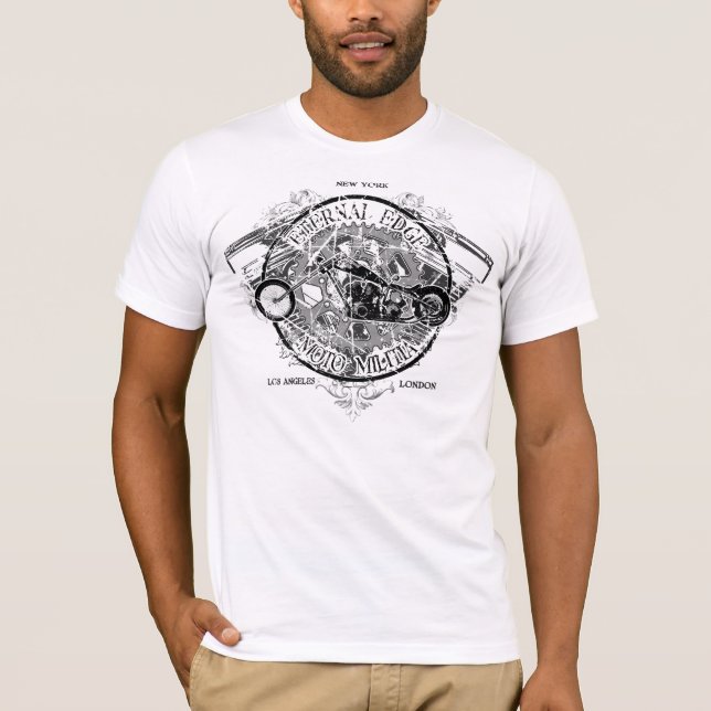 T-shirt Cru de milice de Moto (Devant)