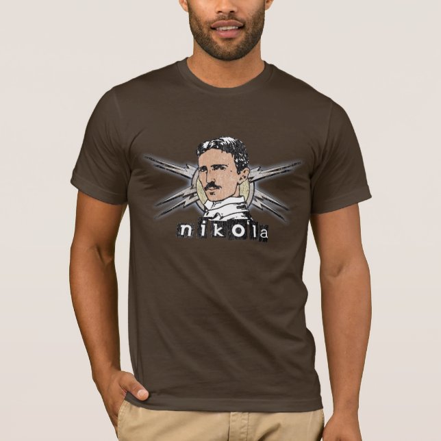 T-shirt Cru de Nikola Tesla (Devant)