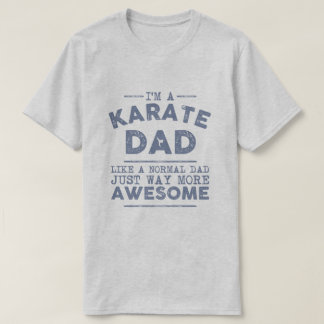 T-shirt Cru de papa de karaté (bleu)
