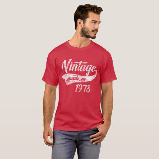 T-shirt Cru foncé fait en 1978 quarantième anniversaire