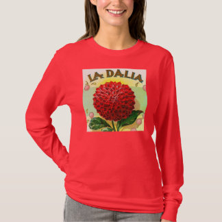 T-shirt Cru rouge de dahlia