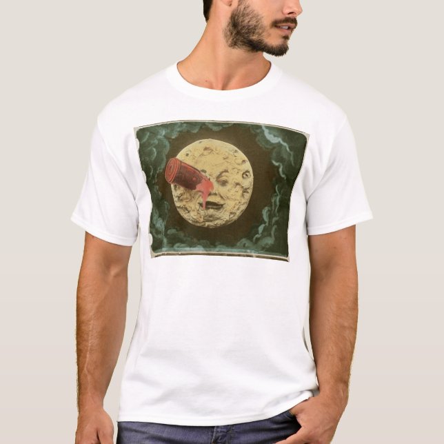 T-shirt Cru un voyage au film silencieux de lune (Devant)