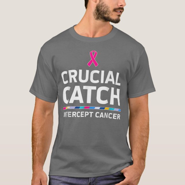 T-shirt Crucial Catch Intercept Cancer  (Devant)