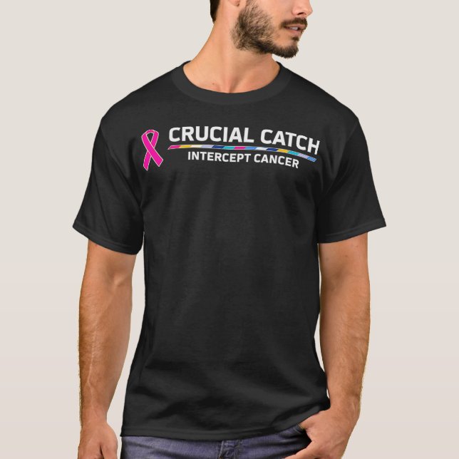 T-shirt Crucial Catch Intercept Cancer  (Devant)