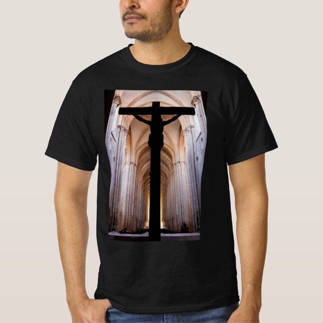 T-shirt Crucifix avec Jésus-Christ. Abbaye gothique d'Alco (Devant)