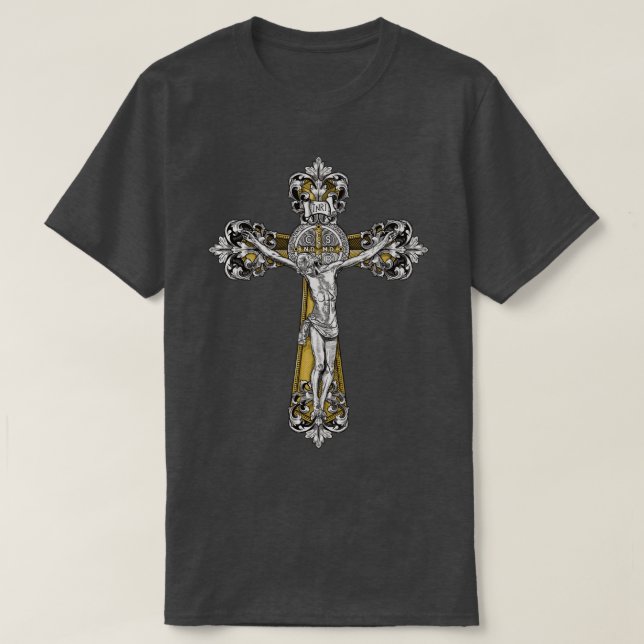 T-shirt Crucifix St Benedict Cross (Design devant)