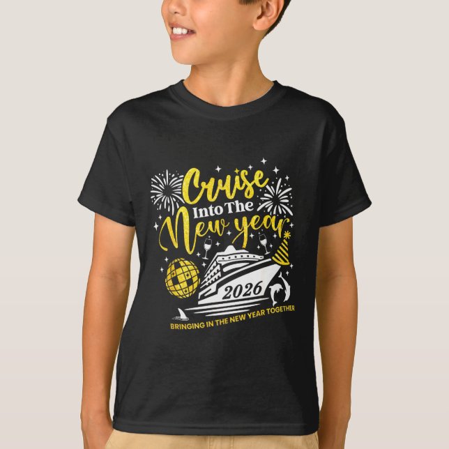 T-shirt Cruise Into The New Year Funny 2026 Cruise Ship Wo (Devant)