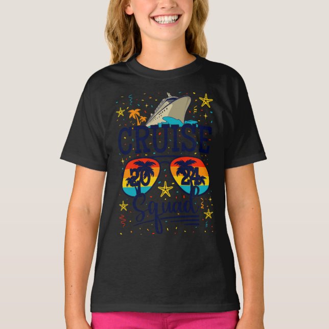 T-shirt Cruise Squad 2024 Cruising Vacation Girl (Devant)