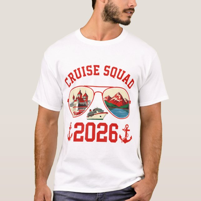 T-shirt Cruise Squad Switzerland Vacation Trip 2026 (Devant)