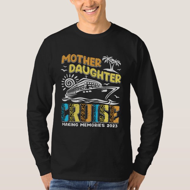 T-shirt Cruise Trip Mother Daughter Cruise Ship Trip Leopa (Devant)