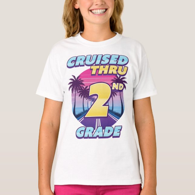 T-shirt Cruised Thru 2e année de la fille de graduation (Devant)